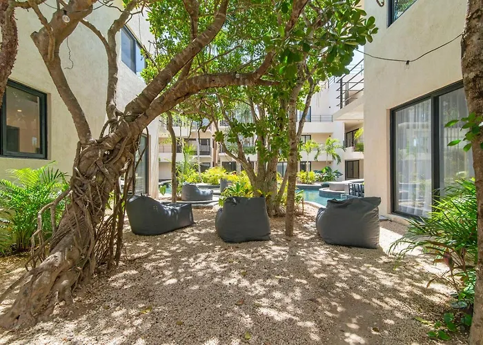 Boho Chic 2br With Swim-up Pool Near The Apartment Tulum