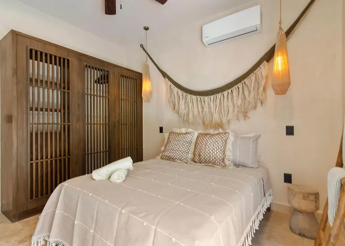 Apartment Boho Chic 2br With Swim-up Pool Near The Tulum