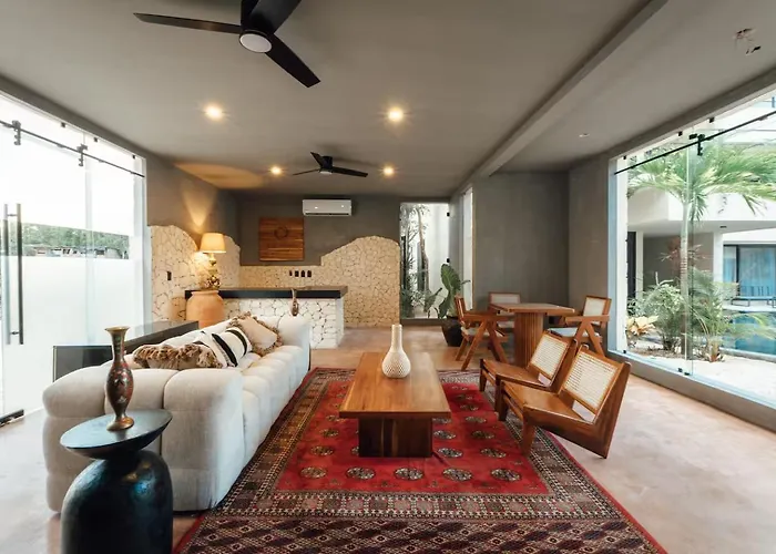 Apartment Boho Chic 2br With Swim-up Pool Near The Tulum